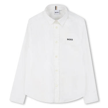 BOSS Camisa para niño y adolescente blanca